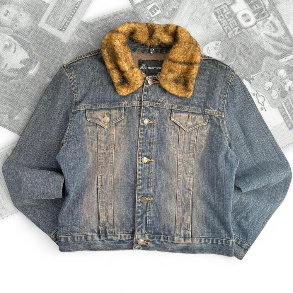 Vintage no boundaries denim Jean Jacket